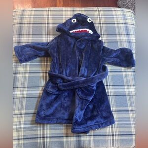 Pottery Barn Kids Blue Shark Bath Robe SIZE-2-3